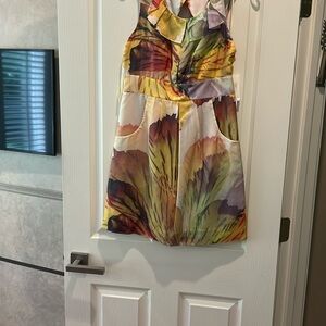 Leifsdottir Pastel Leaf Pattern Dress